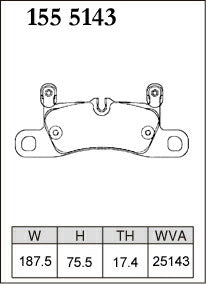 DIXCEL ブレーキパッド Zタイプ ポルシェ カイエン 9YA E3RL 23/04〜 【1555143】 リア左右セット