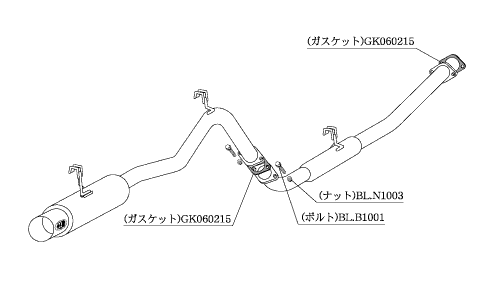スプリンタートレノ AE86 マフラー 柿本改 ハイパーフルメガN1+