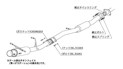 柿本改 Regu.06 & R インプレッサスポーツワゴン E GF-GF8 1992/11〜2000/8 【B21302】 マフラー カキモト カキモト レグ06 & R