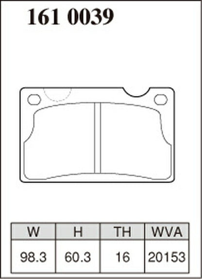 DIXCEL ブレーキパッド ESタイプ VOLVO 240 AB230/AB230W 1979〜1993 フロント左右セット 1610039