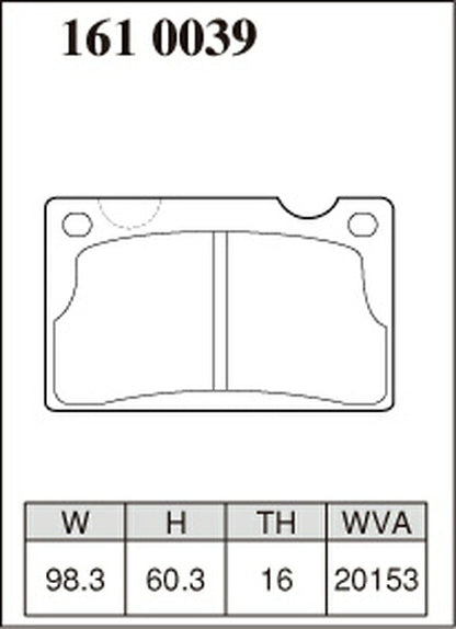 DIXCEL ブレーキパッド Mタイプ VOLVO 240 AB230/AB230W 1979〜1993 フロント左右セット 1610039