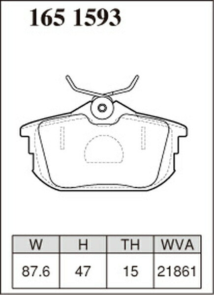 DIXCEL ブレーキパッド Pタイプ SMART ForFour 454034 2004〜2007 リア左右セット 1651593