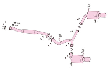 FUJITSUBO authorize A-R ＋BGテールオプション左右 インプレッサWRX STI CBA-GVB H24.7〜H26.8（2012.7〜2014.8） 【570-63083×1＋BG-OP2×1】 マフラー フジツボ オーソライズ A-R＋BGテールOP左右
