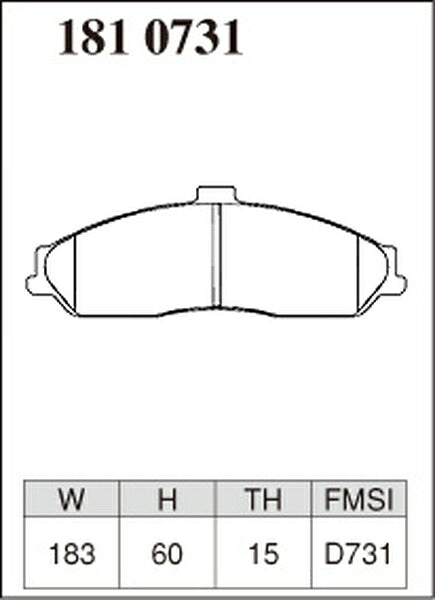 DIXCEL ブレーキパッド Mタイプ CHEVROLET コルベット(C6) X245 2005/02〜2007/10 フロント左右セット 1810731