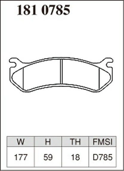 DIXCEL ブレーキパッド Mタイプ CHEVROLET サバーバン C1500/1500 2003〜2006 フロント左右セット 1810785