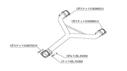 柿本改 センターパイプ フェアレディZ UA CBA-Z33 '07 1_M C前 2002/7〜2007/1 【NCP364】 カキモト カキモト センターパイプ