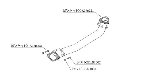 柿本改 フロントパイプ Standard スカイライン クーペ(2ドア) E-ECR33 1993/8〜1998/5 【NF309】 カキモト カキモト フロントパイプ スタンダード