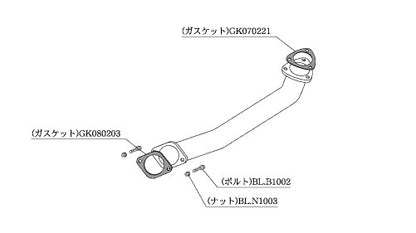 柿本改 フロントパイプ Standard スカイライン クーペ(2ドア) E-ECR33 1993/8〜1998/5 【NF309】 カキモト カキモト フロントパイプ スタンダード
