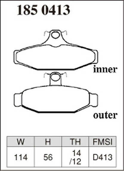 DIXCEL ブレーキパッド Zタイプ CHEVROLET コルベット(C4) CY15B/CY15BK/CY15D 1988〜1996 リア左右セット 1850413