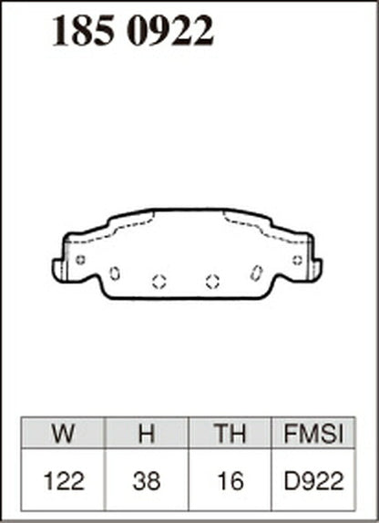 DIXCEL ブレーキパッド Xタイプ CADILLAC CTS AD32F/AD33G 2003/03〜2007/12 リア左右セット 1850922