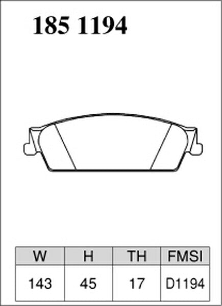 DIXCEL ブレーキパッド Zタイプ CHEVROLET タホ 2007〜 リア左右セット 1851194