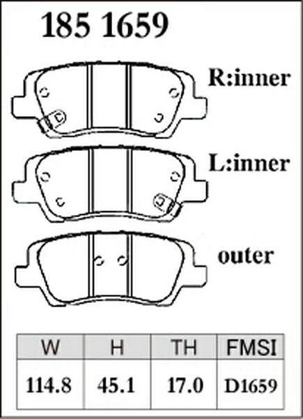 DIXCEL ブレーキパッド Zタイプ CADILLAC ATS A1SL 2013/03〜 リア左右セット 1851659