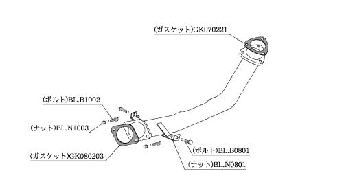 柿本改 フロントパイプ Standard フェアレディZ 2シーター E-PZ31 1985/10〜1989/7 【NF321】 カキモト カキモト フロントパイプ スタンダード