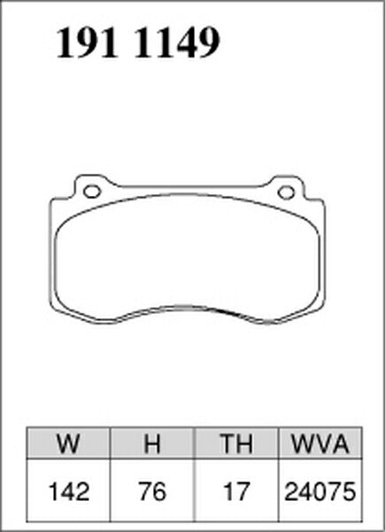 DIXCEL ブレーキパッド Zタイプ JEEP グランドチェロキー WH61 2006/09〜2011 フロント左右セット 1911149