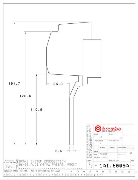 brembo GT-KIT AUDI A6 1998〜2004 1A1.6005A/1A2.6005A