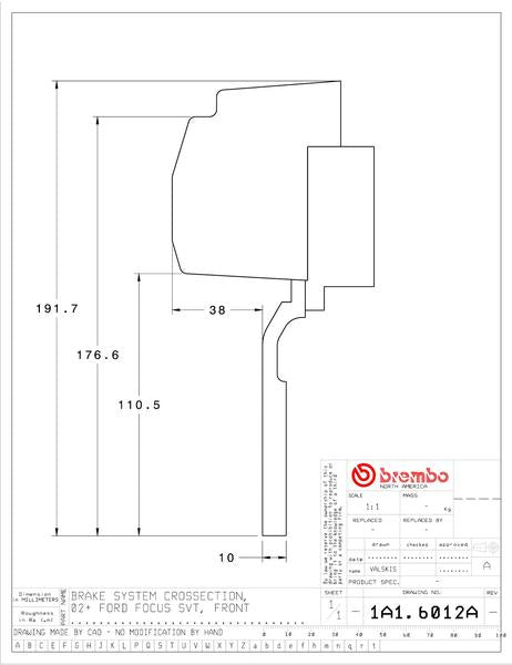 brembo GT-KIT FORD フォーカス 2005〜2006 1A1.6012A/1A2.6012A