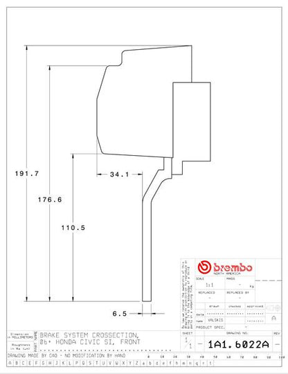 brembo GT-KIT ホンダ シビック 2004〜2005 1A1.6022A/1A2.6022A