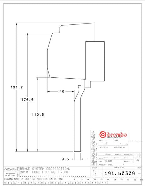 brembo GT-KIT FORD フィエスタ 2010〜 1A1.6030A/1A2.6030A