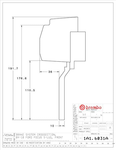 brembo GT-KIT FORD フォーカス 2004〜2010 1A1.6031A/1A2.6031A