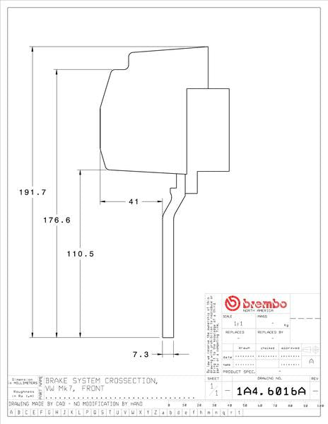 brembo GT-KIT VOLKSWAGEN ゴルフVII 2013〜2021 1A4.6016A