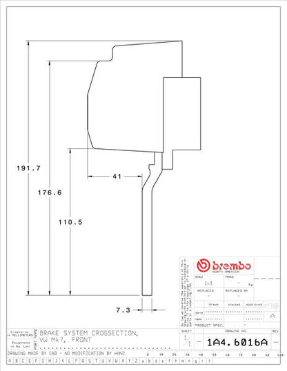 brembo GT-KIT VOLKSWAGEN ゴルフVII 2013〜2021 1A4.6016A