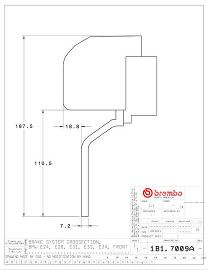 brembo GT-KIT BMW 6シリーズ E24 1982〜1989 1B1.7009A/1B2.7009A