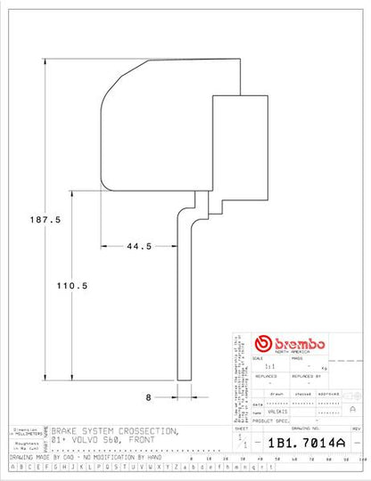 brembo GT-KIT VOLVO S60/V60 2001〜2009 1B1.7014A/1B2.7014A