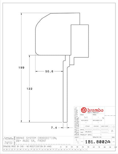 brembo GT-KIT AUDI A4(B6) 2002〜2005 1B1.8002A/1B2.8002A