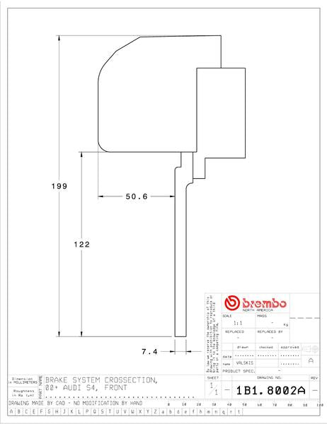 brembo GT-KIT AUDI S4(B6/B7) 2004〜2008 1B1.8002A/1B2.8002A