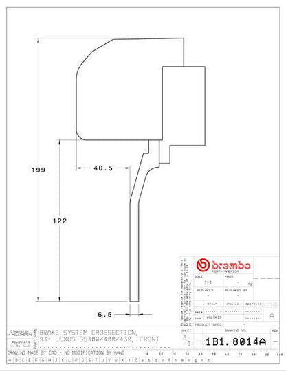 brembo GT-KIT レクサス LS300/LS400 1992〜2000 1B1.8014A/1B2.8014A
