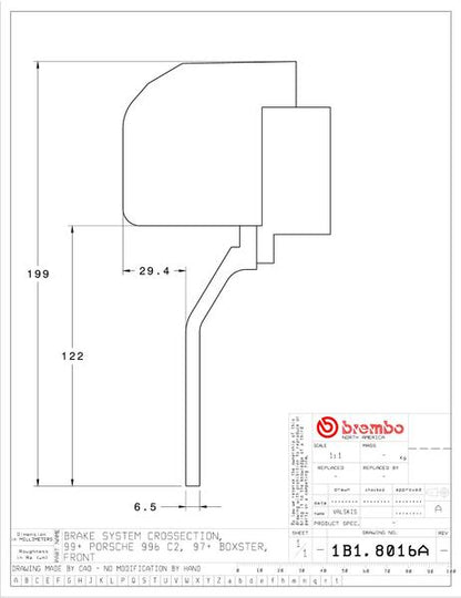 brembo GT-KIT PORSCHE 986ボクスター 1997〜2004 1B1.8016A/1B2.8016A