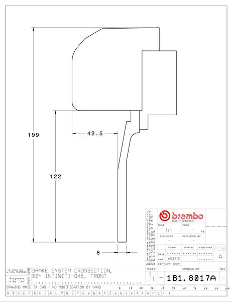brembo GT-KIT INFINITI Q45 2002〜2006 1B1.8017A/1B2.8017A