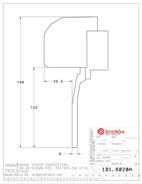 brembo GT-KIT ニッサン スカイラインGT-R R32/R33 1989〜1998 1B1.8020A/1B2.8020A