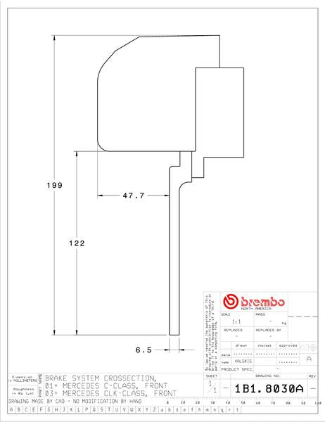 brembo GT-KIT MERCEDES BENZ CLKクラス W209 2003〜2009 1B1.8030A/1B2.8030A