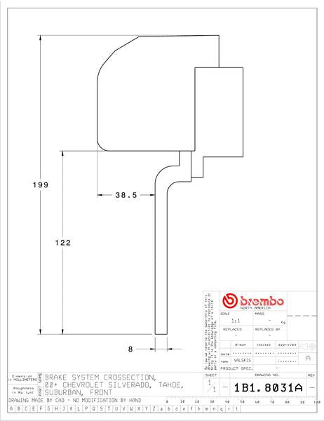 brembo GT-KIT GMC 1500 シエラ/サバーバン/ユーコン/デナリ 2000〜2006 1B1.8031A/1B2.8031A