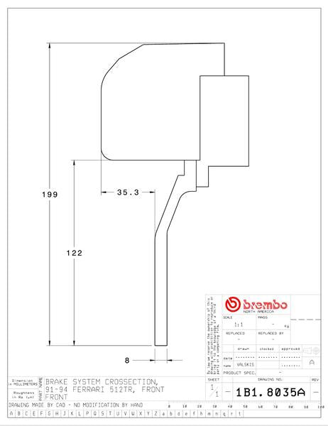 brembo GT-KIT FERRARI 512TR 1991〜1994 1B1.8035A/1B2.8035A