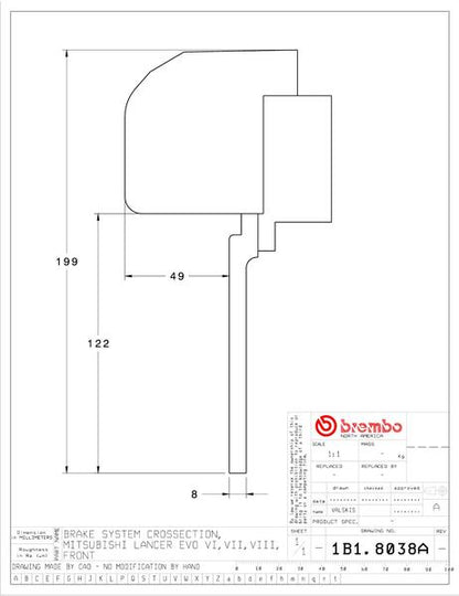 brembo GT-KIT ミツビシ ランサーエボリューションVI/VII/VIII/IX 1999〜2007 1B1.8038A/1B2.8038A
