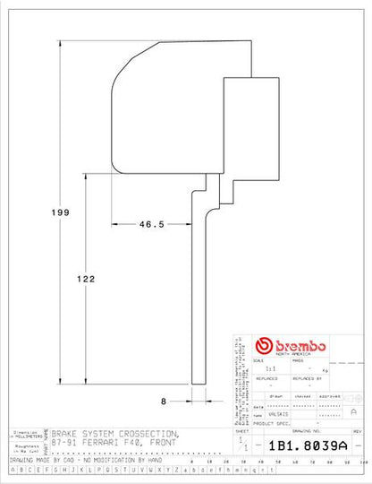 brembo GT-KIT FERRARI F40 1987〜1991 1B1.8039A/1B2.8039A