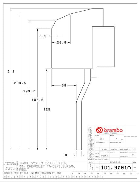 brembo GT-KIT CADILLAC エスカレード 2002〜2006 1G1.9001A/1G2.9001A