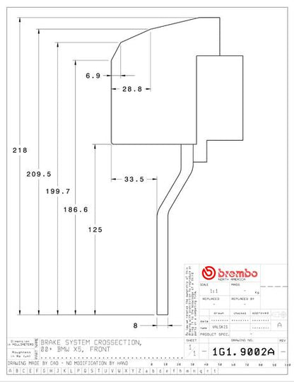 brembo GT-KIT BMW X5 E53 2000〜2006 1G1.9002A/1G2.9002A