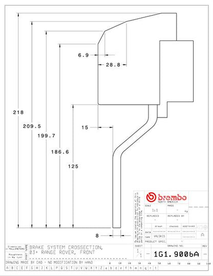 brembo GT-KIT LAND ROVER レンジローバー 2003〜2009 1G1.9006A/1G2.9006A