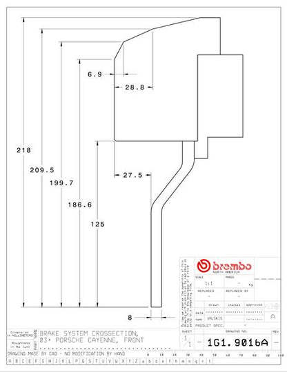 brembo GT-KIT PORSCHE 955カイエン 2003〜2007 1G1.9016A/1G2.9016A