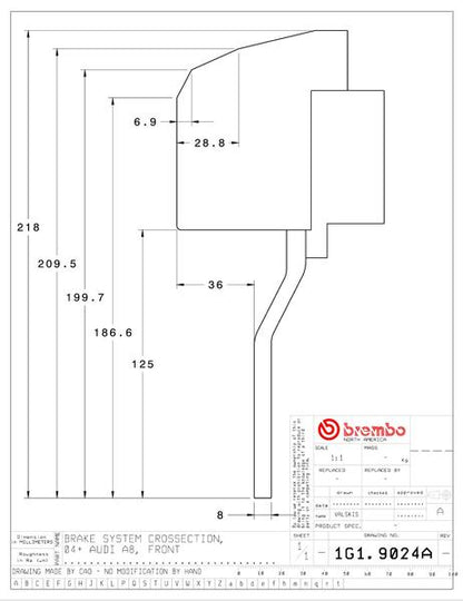 brembo GT-KIT AUDI A8(D3) 2004〜2010 1G1.9024A/1G2.9024A