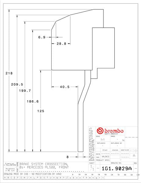 brembo GT-KIT MERCEDES BENZ GL450/GL550 2006〜2012 1G1.9029A/1G2.9029A