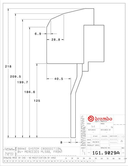 brembo GT-KIT MERCEDES BENZ GL450/GL550 2006〜2012 1G1.9029A/1G2.9029A