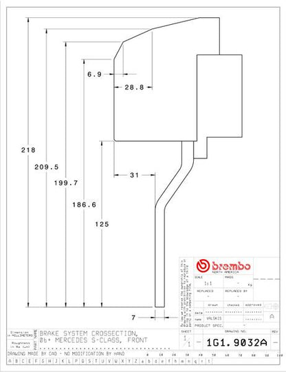 brembo GT-KIT MERCEDES BENZ CL600 W216 2007〜2014 1G1.9032A/1G2.9032A
