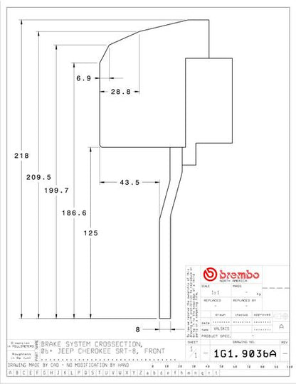 brembo GT-KIT JEEP グランドチェロキー 2006〜2011 1G1.9036A/1G2.9036A
