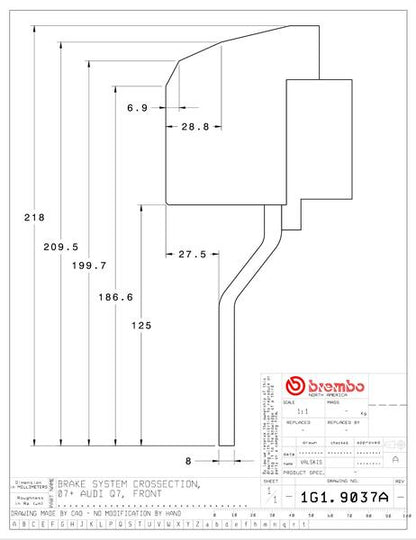 brembo GT-KIT AUDI Q7(4L) 2007〜2015 1G1.9037A/1G2.9037A