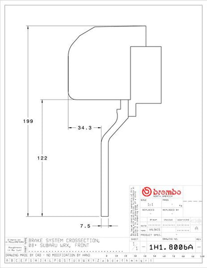 brembo GT-KIT スバル WRX 2015〜2017 1H1.8006A/1H2.8006A