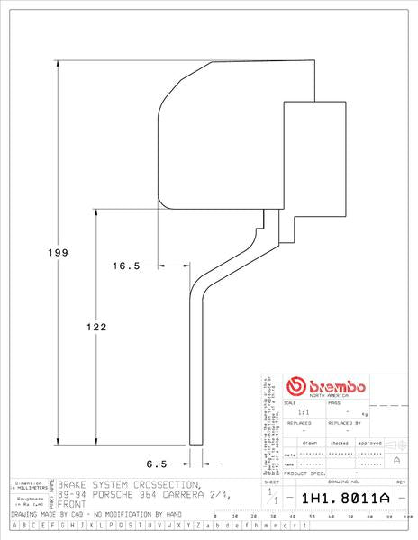 brembo GT-KIT PORSCHE 964 カレラ2 1991〜1994 1H1.8011A/1H2.8011A